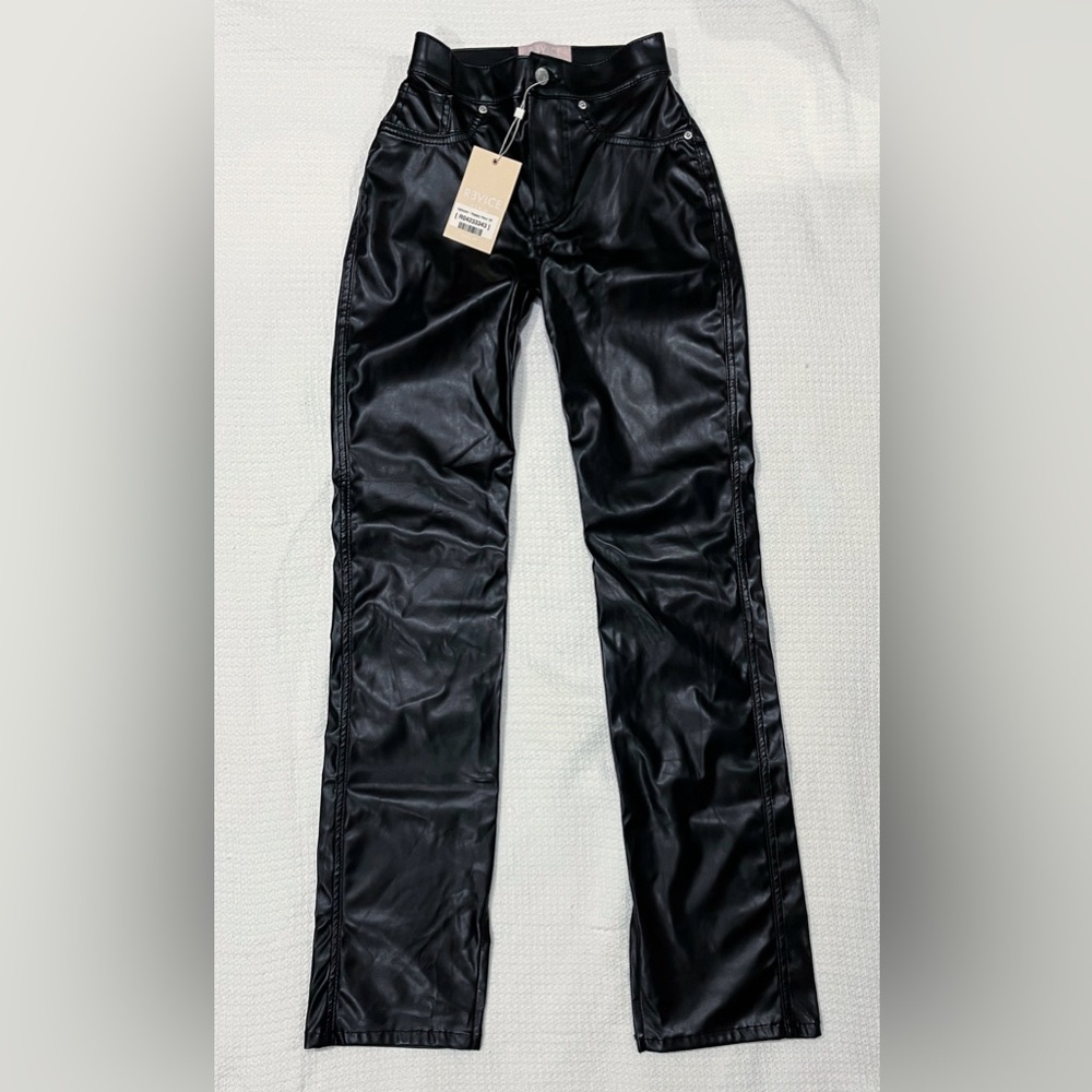 Revice Uptown/Happy Hour Black Faux Leather Pants